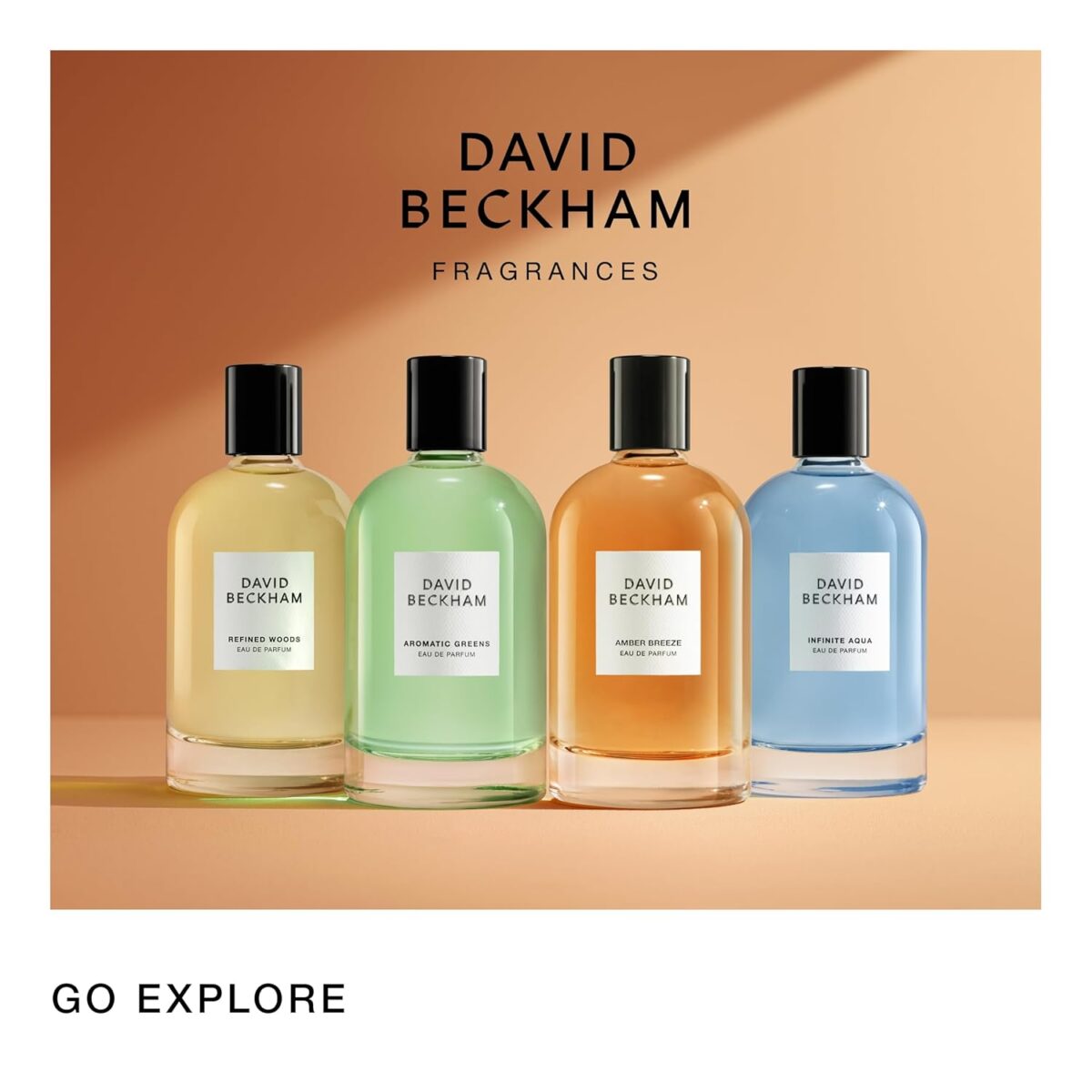 David Beckham Eau de Parfum Amber Breeze, langanhaltender, sinnlicher Herrenduft für einen besonderen Abend, 100 ml