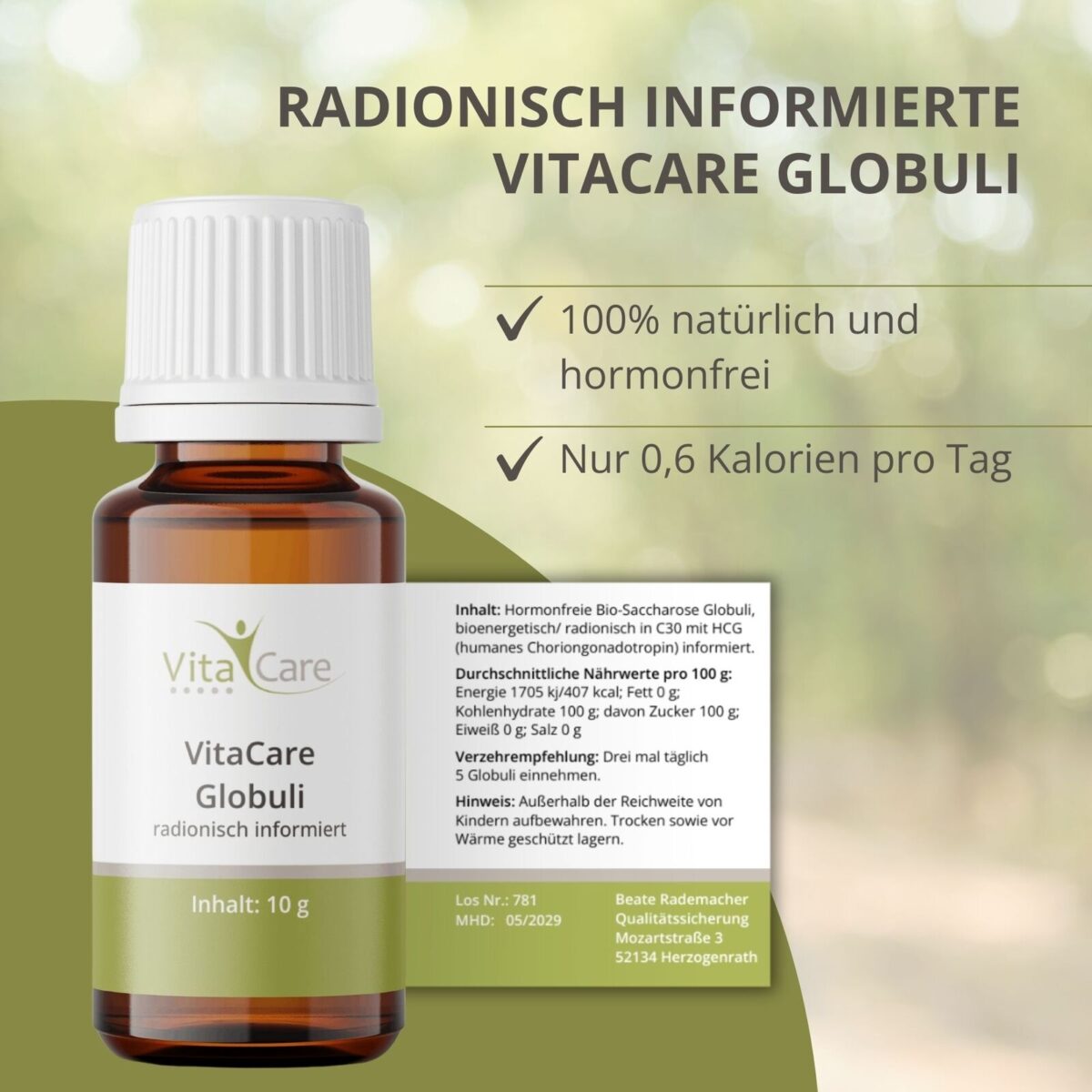 VitaCare 21-Tage-Stoffwechselkur (HCG -Diät) mit Globuli